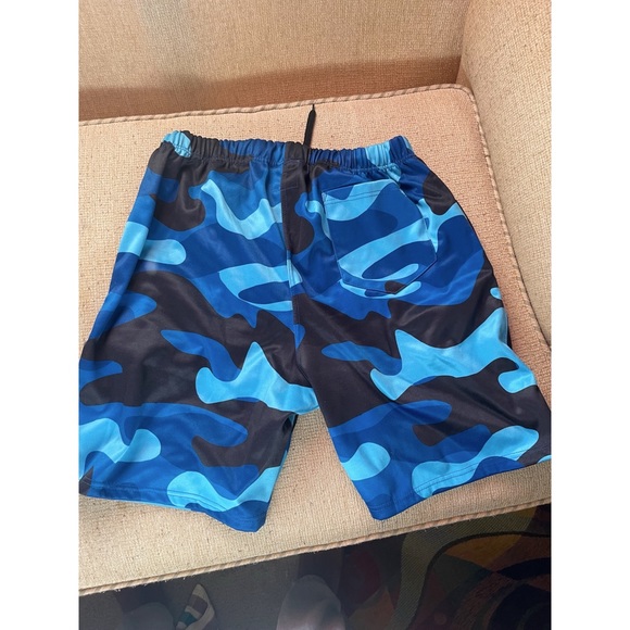Secret Scientist Camo Jersey Shorts (Blue Camo)(3XL) - Picture 3 of 3